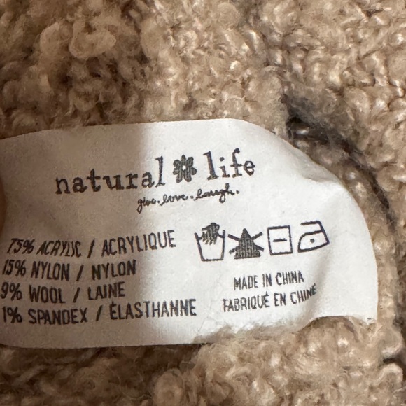 Natural Life Bouclé Fair Isle Sweater • Boho Cozy Knit • Size Large - Picture 8 of 11